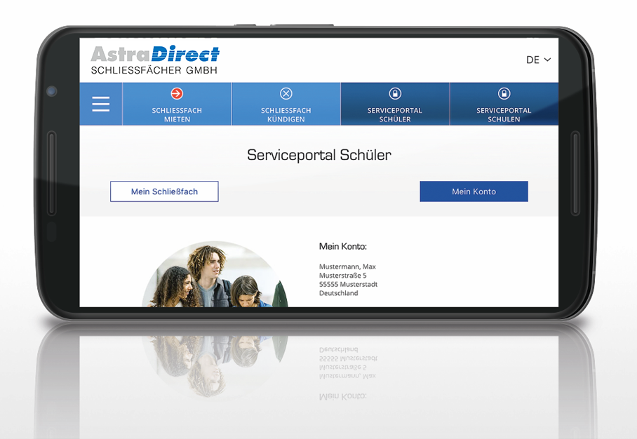 AstraDirect Schließfächer, Schutzbrief Versicherung Das AstraDirect Schließfächer Online-Serviceportal, Schülerportal