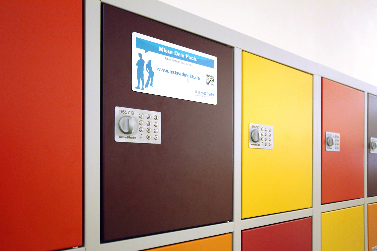 Die Schließfachanlage von astradirect, in der Debschwitzer Schule in Gera